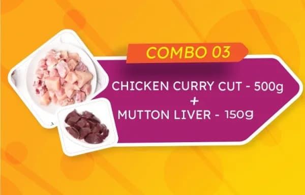 Chicken Curry Cut 500g + Mutton Liver `150g